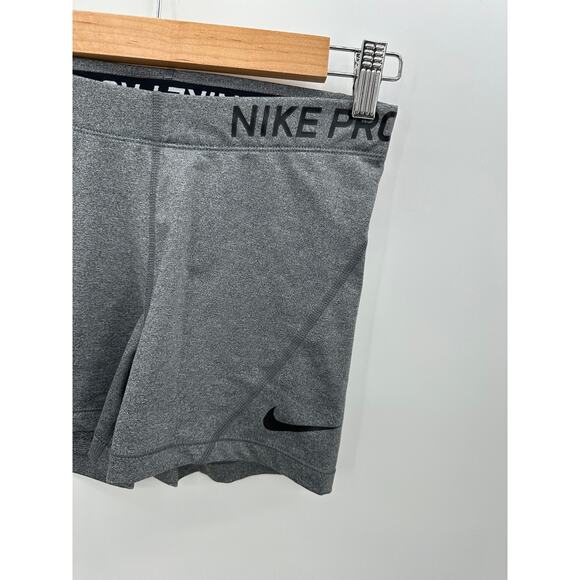 Nike Pro Dri-Fit Gray Compression Shorts Biker Athleisure Fitted Women Medium - Picture 3 of 7